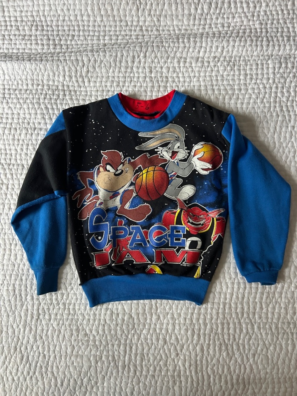 Space Jam Blue Graphic Pullover Sweatshirt